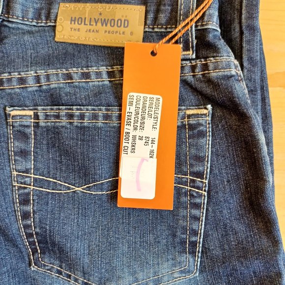NEW WITH TAGS! Hollywood The Jeans People Size 28 Denim Jeans 4983 - Picture 3 of 8